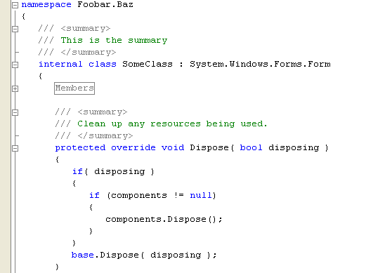 Outlining screen shot
